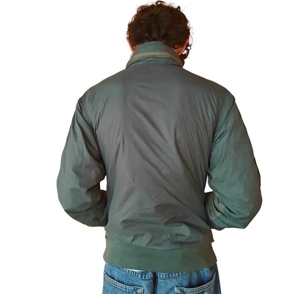 Diesel Reversible Jacket Olive Green Black Full Zip Lightweight Size M